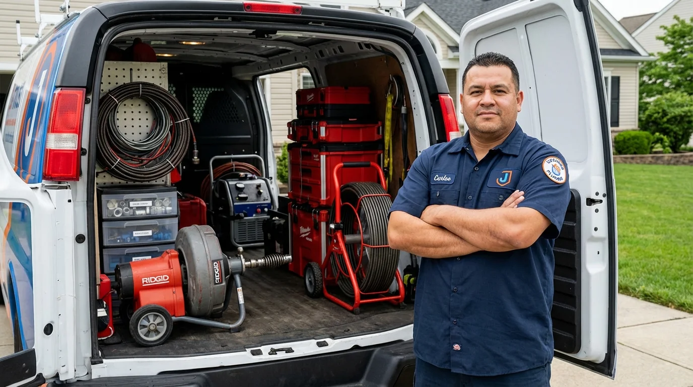 Professional drain cleaning equipment and Johns Plumbing LLC plumber in Tucson