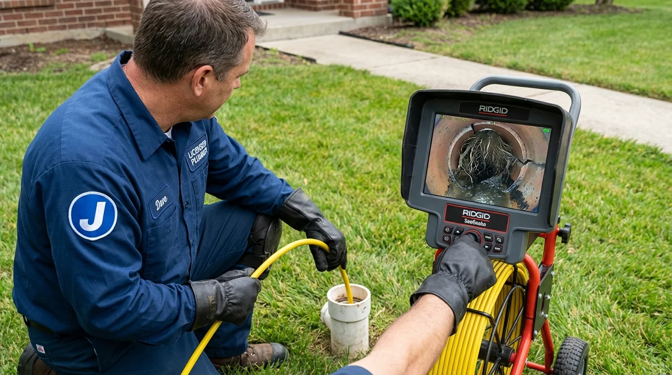 Sewer camera inspection being performed by Johns Plumbing LLC in Tucson